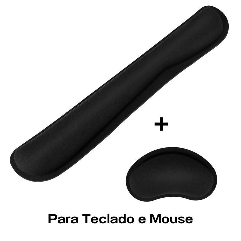 Apoio e Descanso de Pulsos Confortável e Macio para Mouse e Teclado