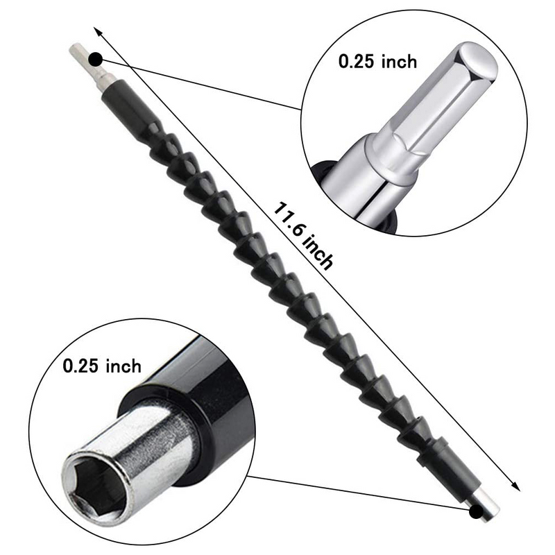 Eixo Extensor Flexível de Brocas para Parafusadeira • FlexiExtensor